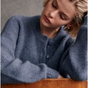 Sézane Baby Alpaca Othello Cardigan Sweater Size L